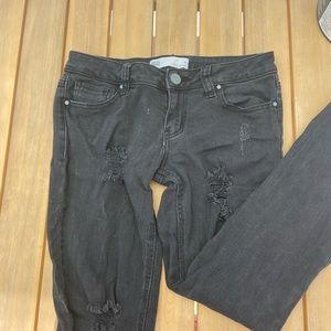 Black Skinny Jeans With Ripes